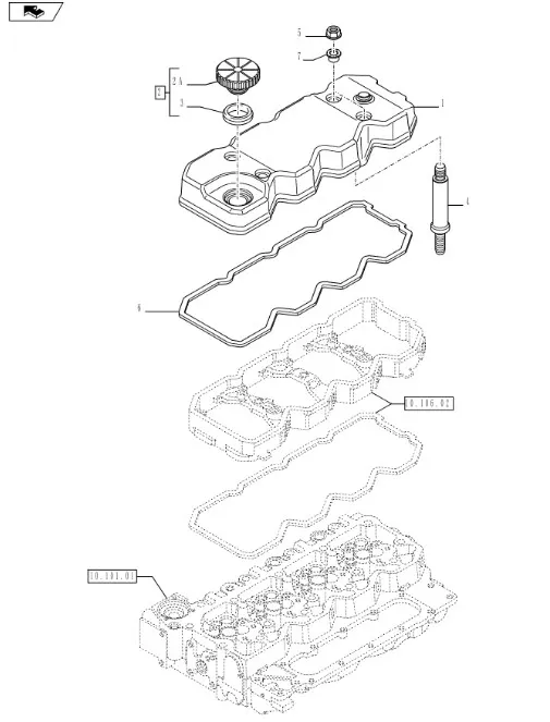 504153152 - Трубка угловая фильтра сапуна ДВС Cursor7CR T7/Puma, T6090/80